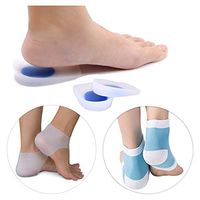 1 Pair Gel Heel Cups Cushions, 1 Pair Back Heel Sleeves, 1 Pair Moisturizing Socks, Plantar Fasciitis Relieve Pain All - Fasciitis Support, Compression Socks, Heel Cushion Inserts & Heel Grips