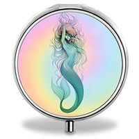 Compact Mini Portable Mermaid Tail 3 Compartments Travel Medical Medicine Case/Pill Organizer/Pill Box(Hing Hong Pill Case)