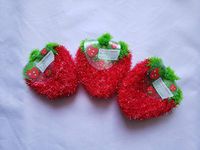 ECO-Friendly Dish Scrubber for Dishing- 3pcs (Strawberry Double)