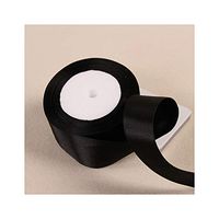 Christmas Halloween Gift Wrapping Satin Ribbons 6 10 15 20 25 40 50Mm Wedding Decoration Gold Silver White Black Purple Ribbons,Black,25Mm