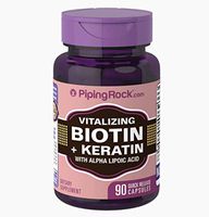 Biotin 5,000 mcg (5 mg) Plus Keratin 90 Capsules