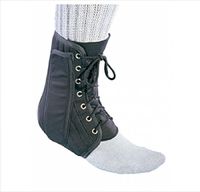 DJO ProCare Lace-Up Canvas Ankle Support Large Black