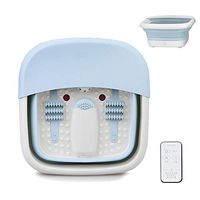 Folding Foot Soaking Massage SPA Bath Tub, Pedicure Massager with Electric Heated and Remote, Massage Roller for Feet Relaxation and Stress Relief