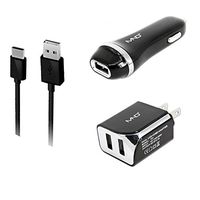 Garmin GPS Nuvi 255w Accessory Bundle - Car Charger + Home Travel AC Charger + USB Data Cable