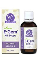 Carlson - E-Gem Oil Drops, 20000 IU Vitamin E, Moisturizes & Nourishes Skin, Skin & Bath Oil, 2 fl oz