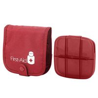 Pill Organizer - Lufei Prescription and Medication Wallet Pill Box Reminder, Pill Container Dispenser Case, Vitamin Caddy Organizer. (Red)