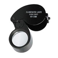 AOX Auxiliary Supplies 40X Full Metal Illuminated Jewelry Loop Magnifier,Pocket Folding Magnifying Glass Jewelers Eye Loupe with LED Light(Jewlers Identifying Type)