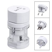 Kanstar All in one International Universal Power Adapter Electric Converter US/AU/UK/EU White USB Travel Plug