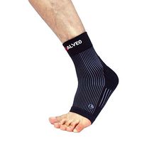 Vital Salveo - Germanium Ankle Support, Compression Ankle Sleeve/Brace, Relieve Plantar Fasciitis, Ideal for Sports and Daily Wear-Left Foot Small (1PC)