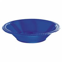 amscan 12oz Solid Color Plastic Bowls (Pack of 20) (12oz) (Bright Royal Blue)