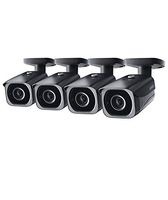 4-Pack of Lorex 8MP 4K IP Bullet Security Camera LNB8921BW, 250ft IR Night Vision
