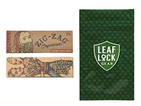 Zig Zag Unbleached 1 1/4 Rolling Paper, Lion Rolling Circus 1 1/4 Unbleached Rolling Papers, with Leaf Lock Gear Smell Proof Pouch- 3 Item Bundle