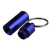 yutang Travel Pill Medicine with Keychain - Waterproof Portable Aluminum Pill Box Case Bottle Container