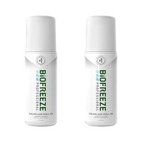 Biofreeze Professional Roll-On Pain Relief Gel, 3 oz. Bottle, Colorless - 2 Pack