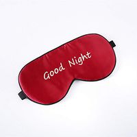Tim&Tina Silk Sleep Mask Comfortable Blindfold Eye mask Adjustable (Red (Good Night))