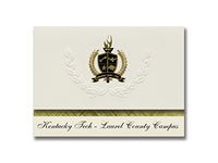 Signature Announcements Kentucky Tech - Laurel County Campus (London, KY) Graduation Announcements, Presidential Basic Pack 25 with Gold & Black Metallic Foil seal