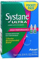 Systane Ultra Lubricant Eye Drops 2 Pack, Two 0.14 Bottles, Pack of 6