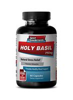 Anti inflammatory Vitamins - HOLY Basil 750MG - Natural Stress Relief - holy Basil Anxiety - 1 Bottle (60 Capsules)