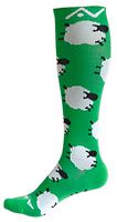 A-Swift Compression Socks Women & Men 20-30mmhg - Suits Nurses, Maternity Pregnancy - Below Knee High (Counting Sheep, Large)