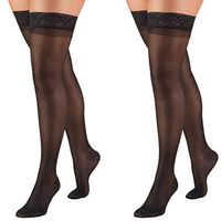 Truform Lites Thigh High, XL,  Black (Pack of 2)