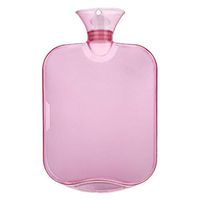 GUAngqi Simple Mini Hand Warm Water Bottle Water Injection Explosion-Proof Hot Water Bottles Winter Gift Portable Transparent Hand Warmer Water Bag,Pink,PVC