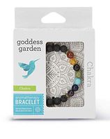 Goddess Garden - Chakra Aromatherapy Bracelet - On-The-Go Essential Oil Diffuser Jewelry, Genuine Stones, Natural Beads, Balancing Lava Rock and Multi-Colored Rainbow Chakra Stones for Men and Women