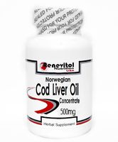 Norwegian Cod Liver Oil Concentrate (Emulsified Dry) 500mg 100 Capsules ~ Renevitol