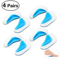 PIXNOR Foot Insoles Correction Pads Arch Pads for Flat Foot Size L - 4 Pairs