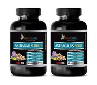 Immune Support Vitamins for Adults - Astragalus Root Premium 4:1 Extract 1200 MG - Stress Relief - 2 Bottles 180 Capsules