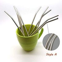 Reusable Straws - Stainless Steel Drinking - Set of 10 + 1 Cleaner Brush - Eco Friendly, Safe, Non-toxic Non-plastic