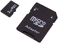 2GB Micro SD Card with SD Card Adapter, MicroSD 2GB Memory Card for Older Cameras, PDA, Medical Devices and GPS TF Card