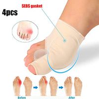4Pcs Bunion Corrector Big Toe Straightener Silica Gel Toe Separator Suitable for Hallux Valgus Overlapping Toe Bunion Pain Relief,L