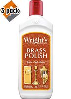 Wright's Brass and Copper Polish and Cleaner - 8 Ounce - Gently Cleans and Removes Tarnish Without Scratching - 3 Pack