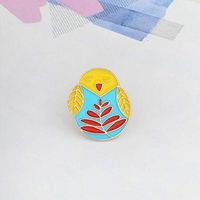 Lovely Owl Shape Fashion Jewelry Badge Denim Jacket Collar Pin Enamel Brooch Novelty Beauty Girls Girl Jewerly Style Womans Women Accessories Elegant Decoration