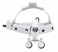 BoNew 5W LED Surgical Headlight Leather Headband Loupe with Light 2.5X420mm DY-105 White