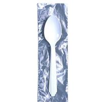 Imports Medium Weight Wrapped Cutlery Teaspoon White, Plastic | 1000/Case