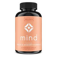 Mind Brain Supplement - Natural Formula to Boost Focus & Memory with Lion's Mane, Ginkgo Biloba, and L-Theanine for Long Term Brain Support - 60 Veg Capsules