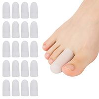 Madholly 20 Pieces Gel Toe Cap, Silicone Toe Protector, Toe Guards for Feet, Protect Toe and Provide Relief from Corns, Callus, Blisters, Hammer Toes, Ingrown Toenails, Toenails Loss - Size Small