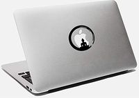 CECILIAPATER Buddha Laptop Decal for MacBook Apple Laptop Yoga Sticker Decor Mantra Meditation Buddha Vinyl Decal for for Home Living Room Window