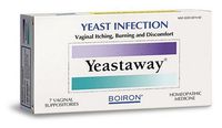 Boiron Homeopathic Medicine Yeastaway Suppositories for Yeast Infections, 7-Count Boxes (Pack of 2)