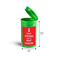 Stay Strong And Lets Beat Cancer First Aid Case Pill Container ID 4531G