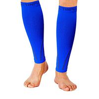 Calf Compression Sleeves (20-30mmHg) for Men & Women- Leg Compression Socks for Shin Splint,Running,Medical, Travel, Nursing ((B1 - Blue, Medium)