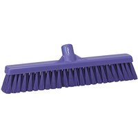 Vikan 31748 Coarse/Fine Sweep Floor Broom Head, Polypropylene Block, 16-1/2" Polyester Bristle, Purple