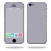 MightySkins Protective Vinyl Skin Decal Compatible with Apple iPhone 5/5S/SE wrap Cover Sticker Skins Solid Gray