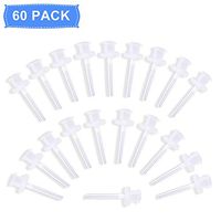 60 Pack Ear Washer Disposable Tips, Replacement Ear Washer Tips- Compatible with Doctor Easy™ Elephant and Rhino and Wax-Rx™ and Migleo™ Ear Washer Bottle Systems