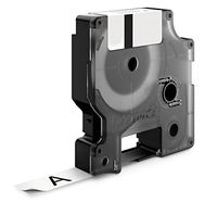 DYMO 18489 Rhino Flexible Nylon Label Tape, 3/4-Inch x 11-1/2 ft, White/Black Print