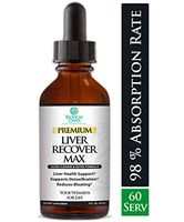 Premium Liver Recover MAX| Liquid Liver Cleanse & Detox Supplement| All Natural Formula| Liver Support Blend- Organic Chanca Piedra, Milk Thistle, Artichoke Leaf, Dandelion - 98% Absorb| 60 serv