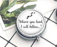 Compact 3 Compartment Medicine Case, Pill Box for Pocket or Purse Pill Box Decorative Pill Case with Gift Box Gilmore Girls Where You Lead