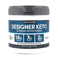 Designer Keto, Pure Vanilla, 12 Oz, Ketogenic Protein Powder, Keto Friendly