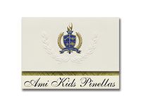 Signature Announcements Ami Kids Pinellas (St. Pete Beach, FL) Graduation Announcements, Presidential style, Elite package of 25 with Gold & Blue Metallic Foil seal